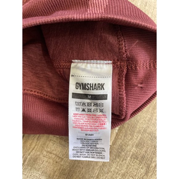 Gymshark Womens Adapt Camo Sports Bra Size M Burgundy Seamless Criss Cross Back - Picture 7 of 7